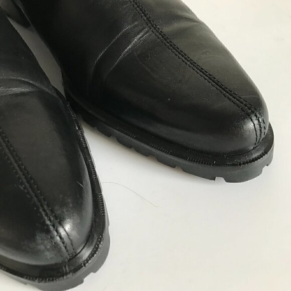 Etienne Aigner LUXE Black Leather Ankle Boots Size 9 - Picture 3 of 8
